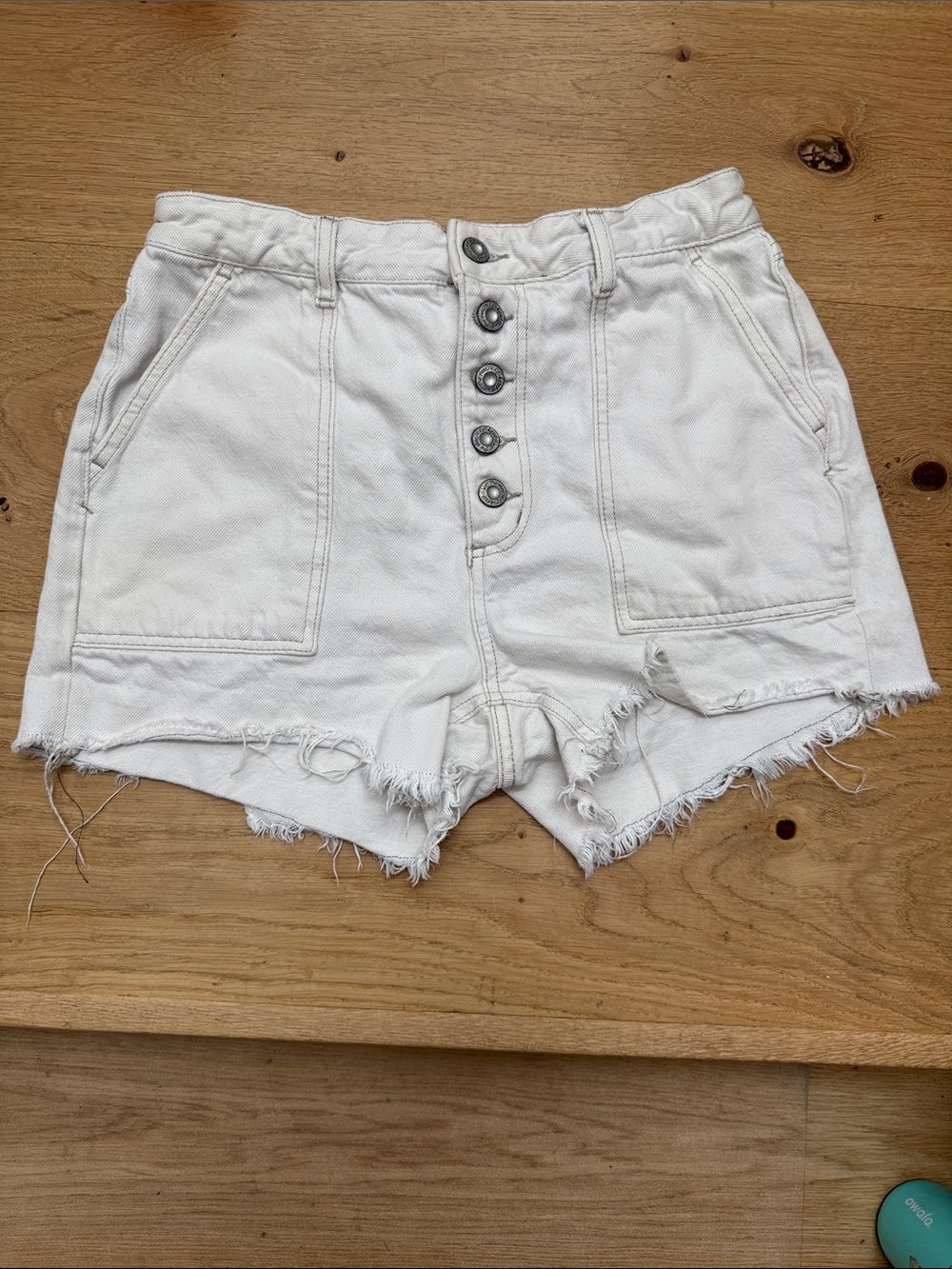 Free people white jean shorts